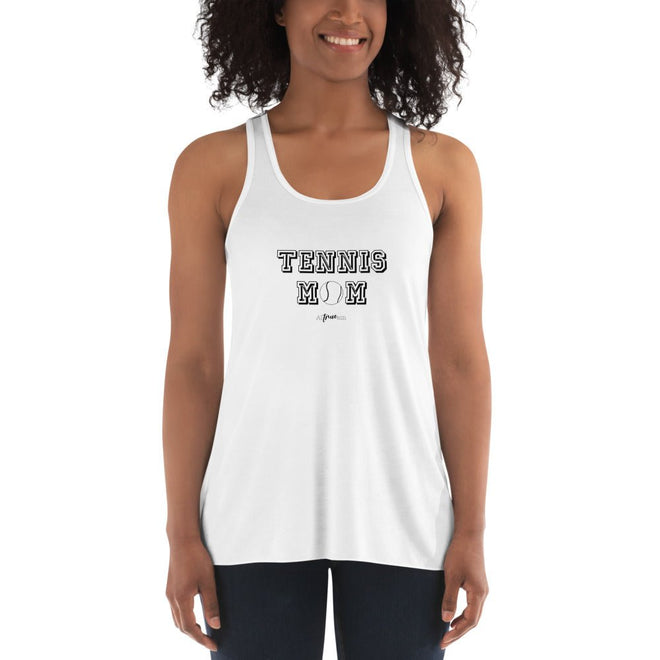 Tennis Mom Flowy Racerback Tank - altruesm