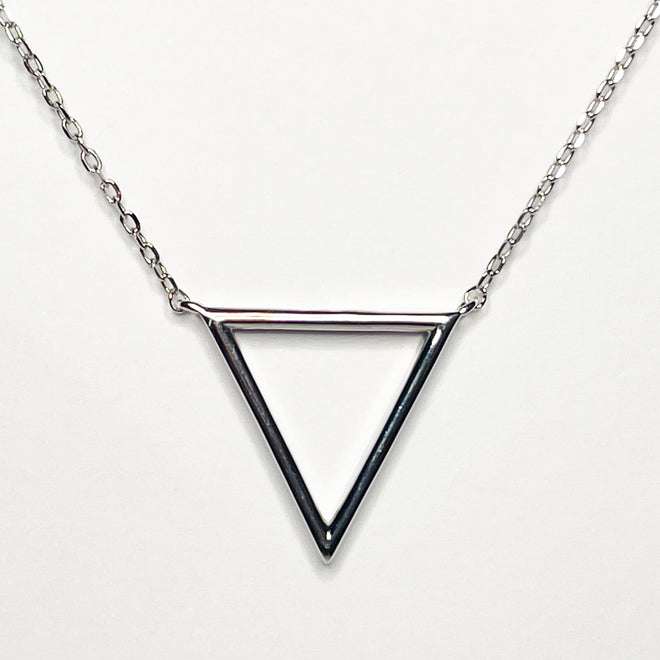 Triangle Sterling Silver Necklace - altruesm