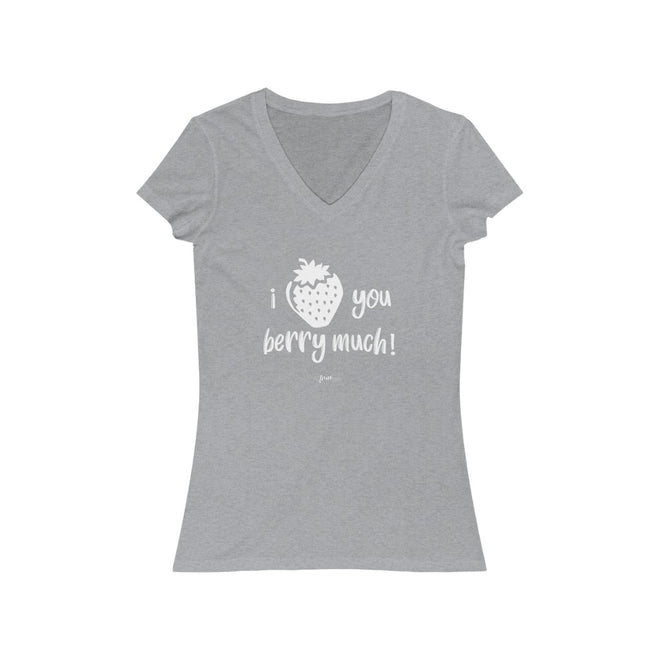Love You Berry Much Short Sleeve V-Neck Tee