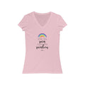 After the Rain Comes the Rainbow Short Sleeve V - Neck Tee - altruesm