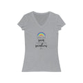 After the Rain Comes the Rainbow Short Sleeve V - Neck Tee - altruesm