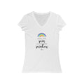 After the Rain Comes the Rainbow Short Sleeve V - Neck Tee - altruesm