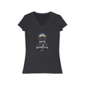 After the Rain Comes the Rainbow Short Sleeve V - Neck Tee - altruesm