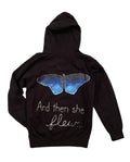 And Then She Flew Butterfly Premium Hoodie - altruesm