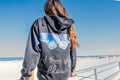 And Then She Flew Butterfly Premium Hoodie - altruesm