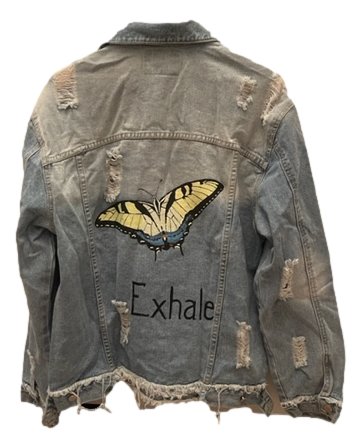 Exhale Butterfly Jean Jacket - altruesm
