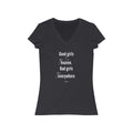 Good Girls Go to Heaven Short Sleeve V - Neck Tee - altruesm