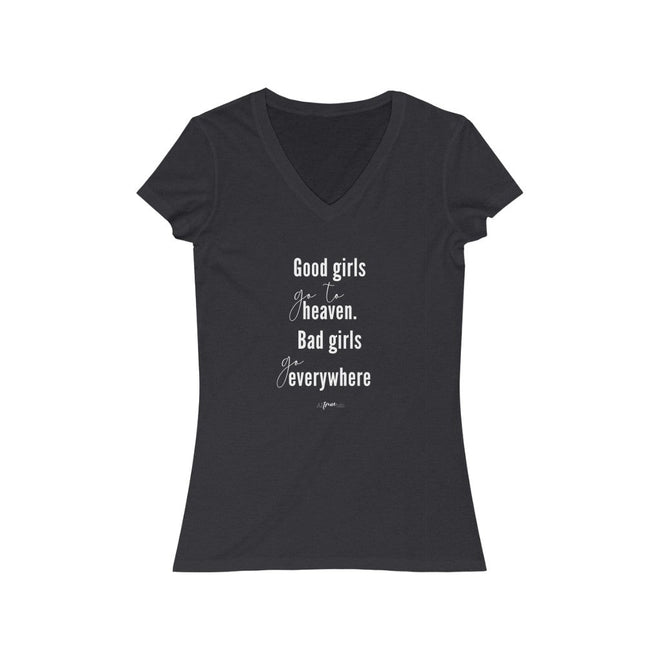 Good Girls Go to Heaven Short Sleeve V - Neck Tee - altruesm