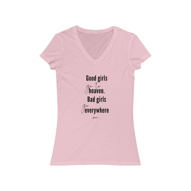 Good Girls Go to Heaven Short Sleeve V - Neck Tee - altruesm