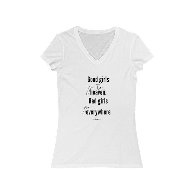 Good Girls Go to Heaven Short Sleeve V - Neck Tee - altruesm