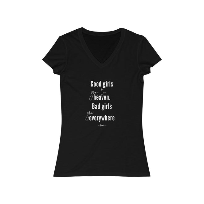 Good Girls Go to Heaven Short Sleeve V - Neck Tee - altruesm