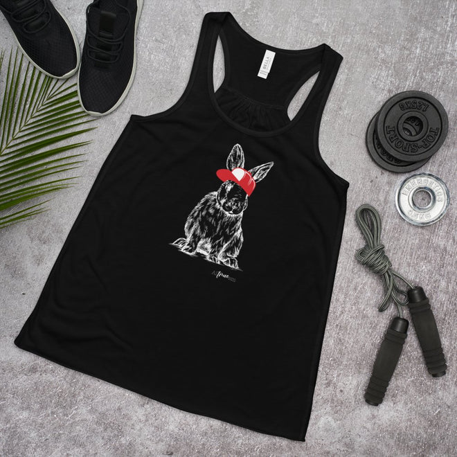 Hip Hop Bunny Flowy Racerback Tank - altruesm