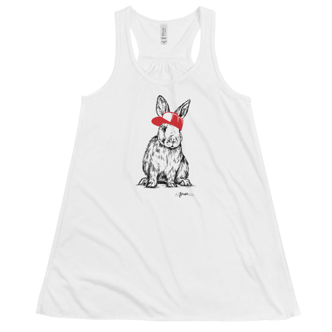Hip Hop Bunny Flowy Racerback Tank - altruesm