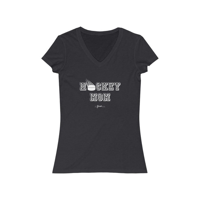 Hockey Mom Short Sleeve V - Neck Tee - altruesm