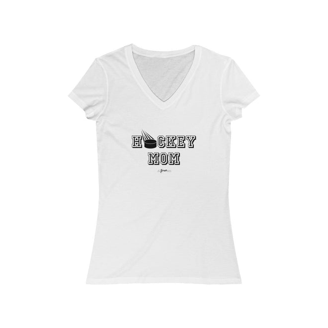 Hockey Mom Short Sleeve V - Neck Tee - altruesm