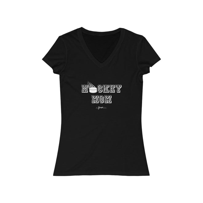 Hockey Mom Short Sleeve V - Neck Tee - altruesm