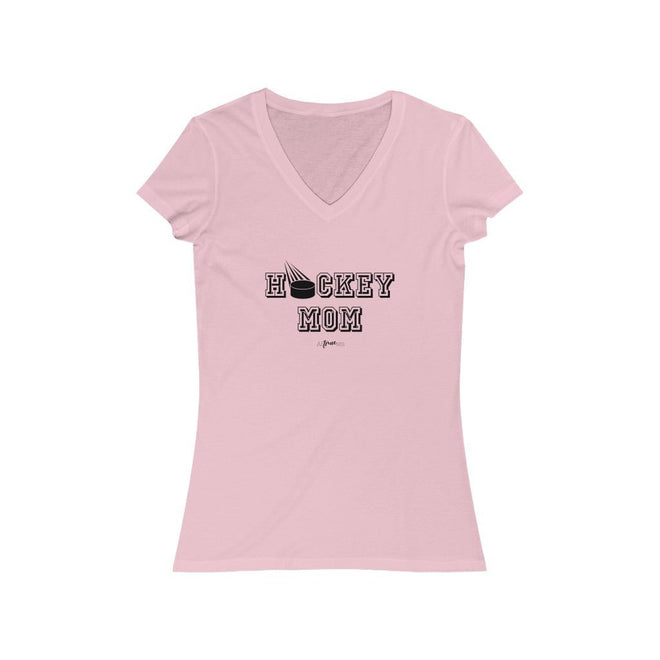 Hockey Mom Short Sleeve V - Neck Tee - altruesm
