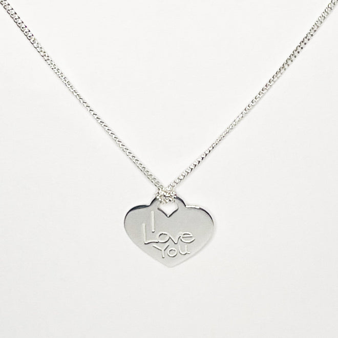I Love You Mom Sterling Silver Necklace - altruesm