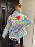 I Love You Sign Language Jean Jacket - altruesm