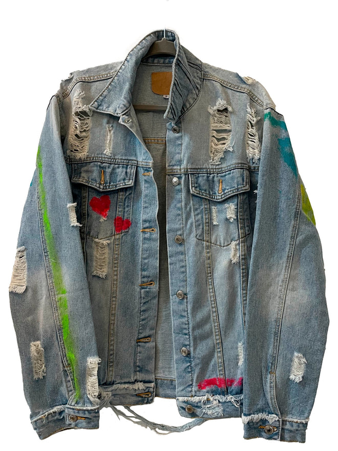 I Love You Sign Language Jean Jacket - altruesm