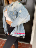 I Love You Sign Language Jean Jacket - altruesm