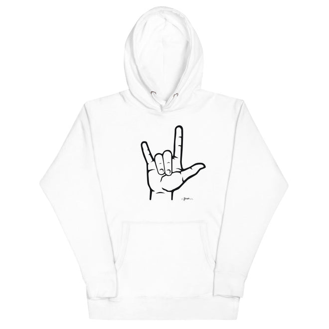 I Love You Sign Language Premium Hoodie - altruesm