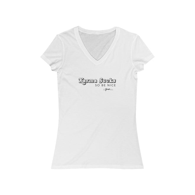 Karma Sucks V - Neck Tee - altruesm