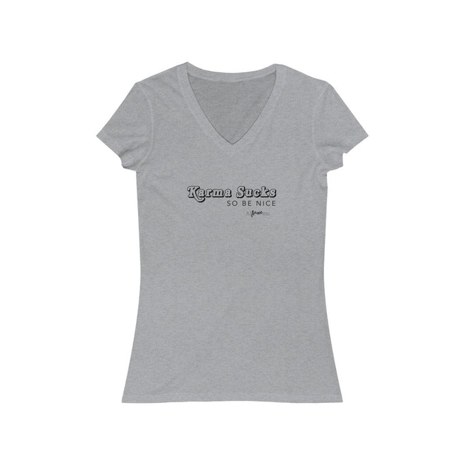 Karma Sucks V - Neck Tee - altruesm
