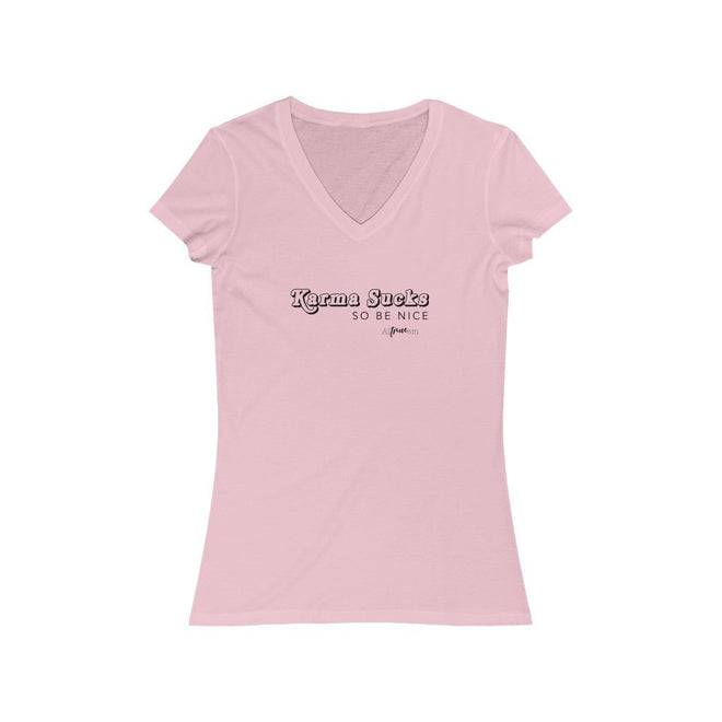 Karma Sucks V - Neck Tee - altruesm