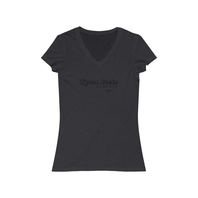 Karma Sucks V - Neck Tee - altruesm