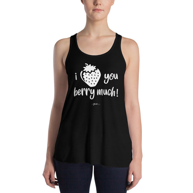 Love You Berry Much Flowy Racerback Tank - altruesm