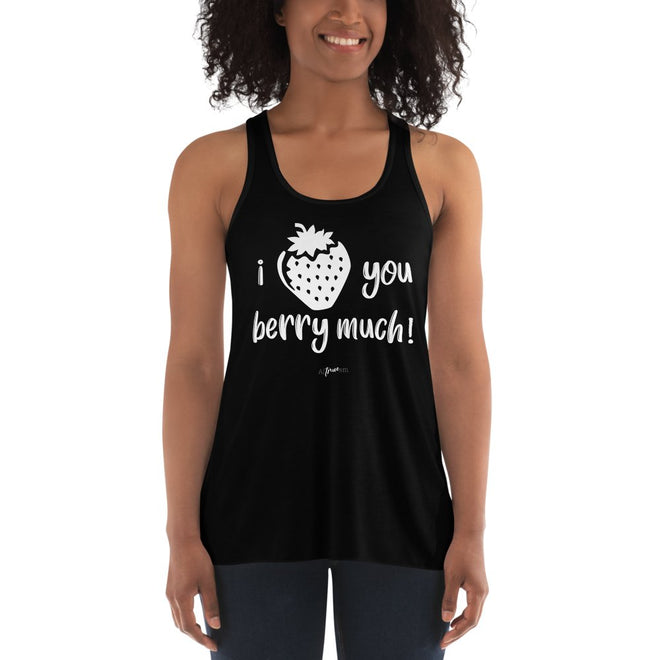 Love You Berry Much Flowy Racerback Tank - altruesm