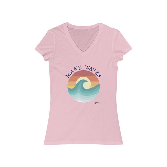 Make Waves Short Sleeve V - Neck Tee - altruesm
