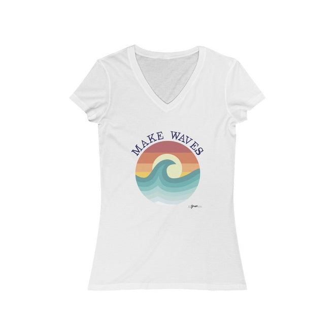 Make Waves Short Sleeve V - Neck Tee - altruesm