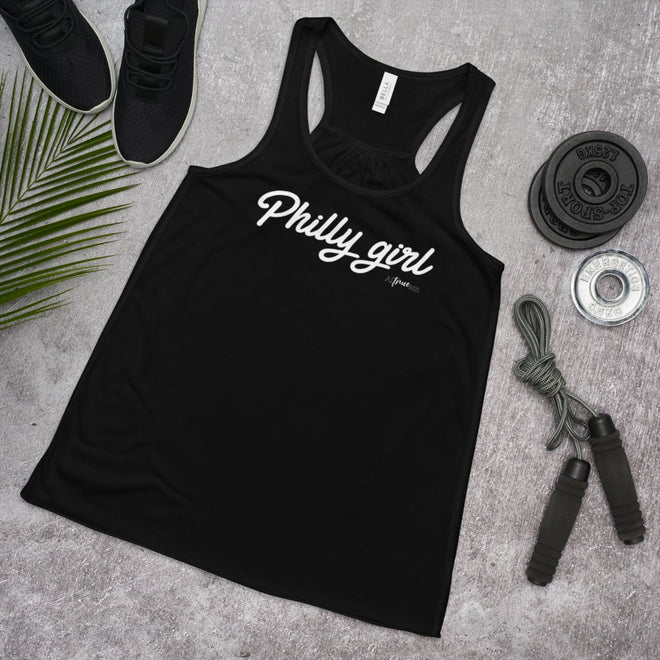 Philly Girl Flowy Racerback Tank - altruesm