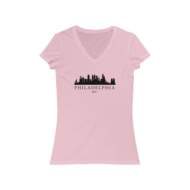 Philly Skyline Short Sleeve V - Neck Tee - altruesm