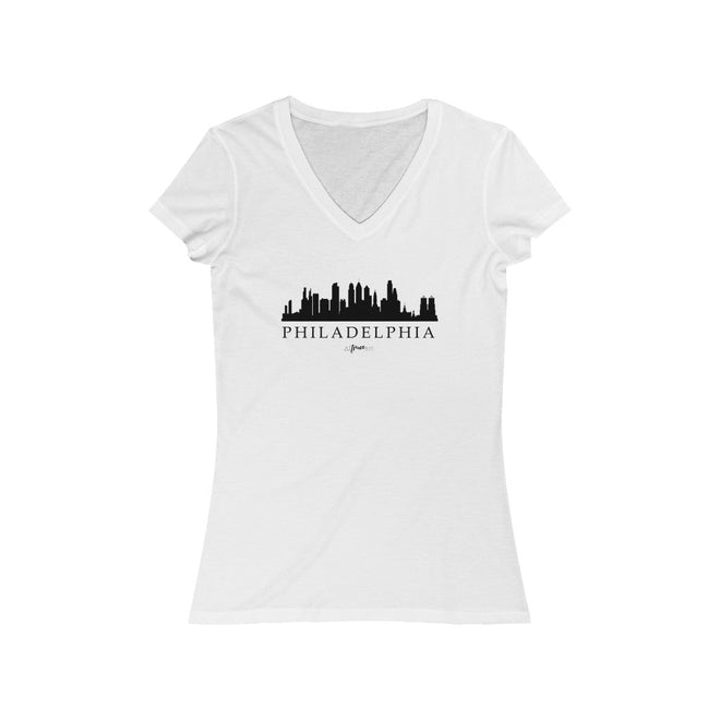 Philly Skyline Short Sleeve V - Neck Tee - altruesm