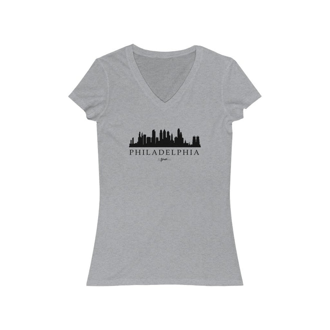 Philly Skyline Short Sleeve V - Neck Tee - altruesm