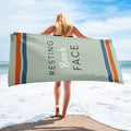 Resting Beach Face Beach Towel - altruesm