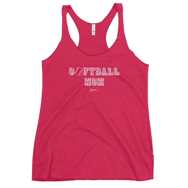 Softball Mom Racerback Tank - altruesm