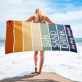 Sun, Sand, Drink in my Hand Beach Towel - altruesm
