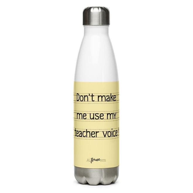 Teacher Voice Stainless Steel Water Bottle - altruesm