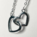 Two Hearts Sterling Silver Necklace - altruesm