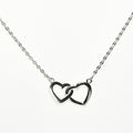Two Hearts Sterling Silver Necklace - altruesm
