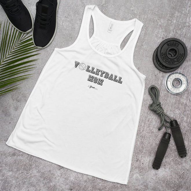 Volleyball Mom Flowy Racerback Tank - altruesm
