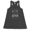 Woman with a Voice Flowy Racerback Tank - altruesm