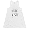 Woman with a Voice Flowy Racerback Tank - altruesm