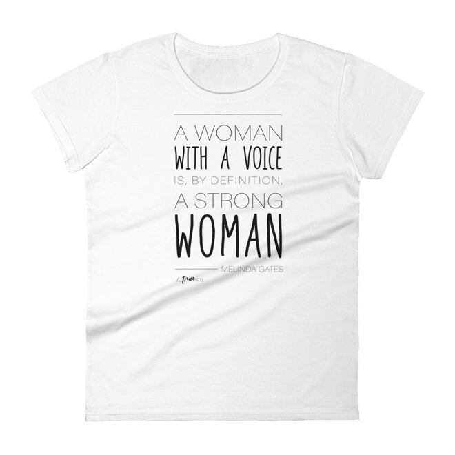 Woman with a Voice Short Sleeve T-Shirt - altruesm