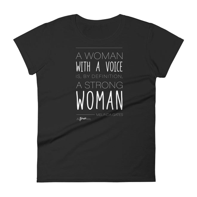 Woman with a Voice Short Sleeve T-Shirt - altruesm