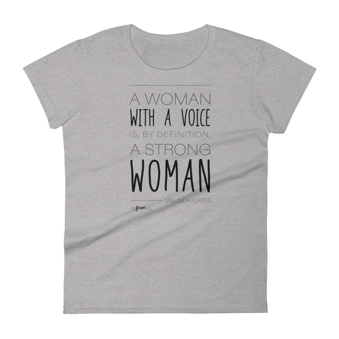 Woman with a Voice Short Sleeve T-Shirt - altruesm